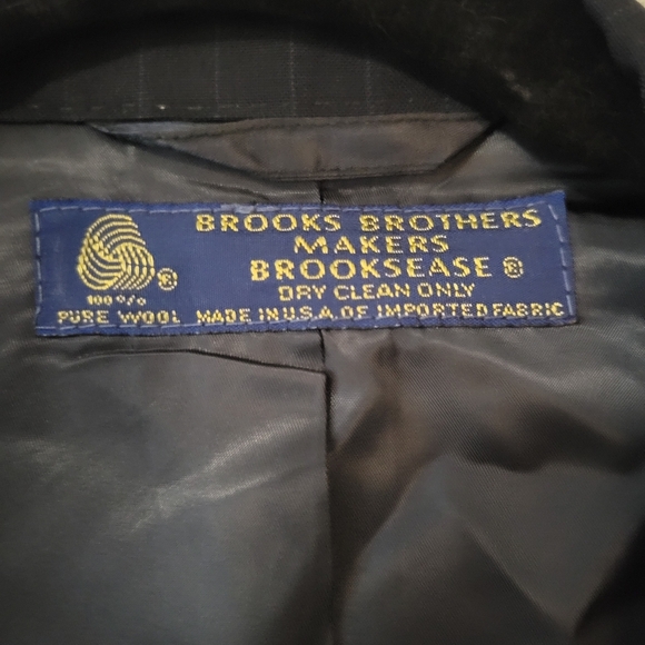Brooks Brothers Men's Wool Striped Blazer 46L Navy Blue Sport Coat Jacket - Picture 5 of 8